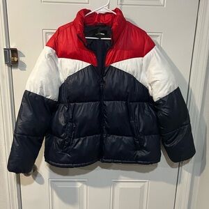 Fashion Nova Kids Tri-Color Puffer Jacket